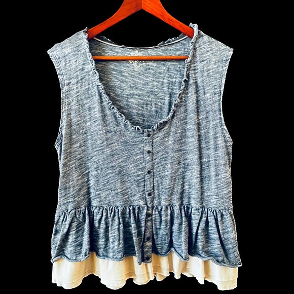 Anthropologie Pilcro Ruffled Tiered Sweet Top: M - Picture 1 of 3